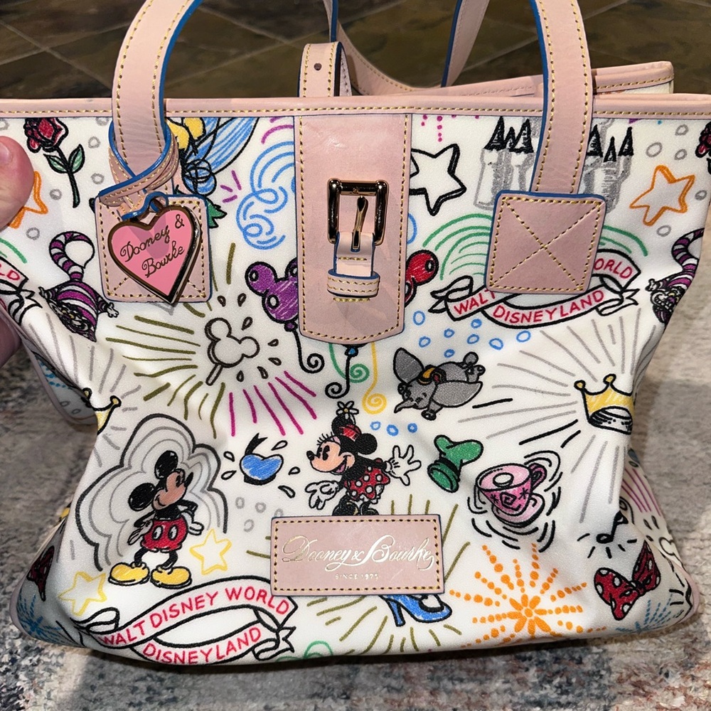 Dooney & Bourke Disney White Multicolor Tote Bag